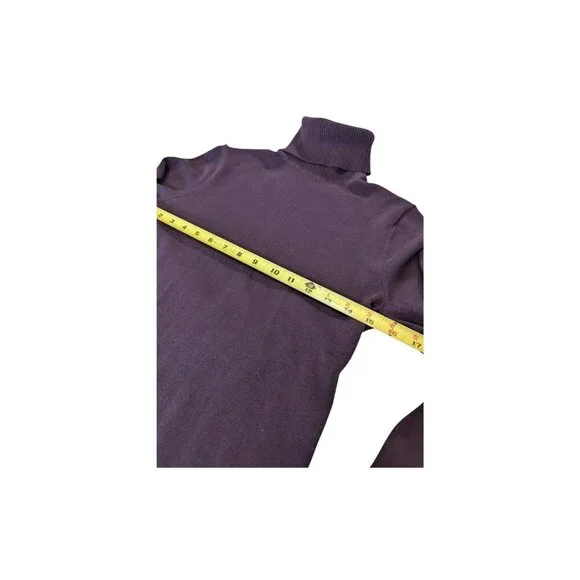 GAP Ribbed Cotton-Blend Turtleneck Sweater Women’s Size S – Eggplant Purple - Picture 7 of 11